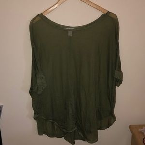 Green Short Sleeve Top